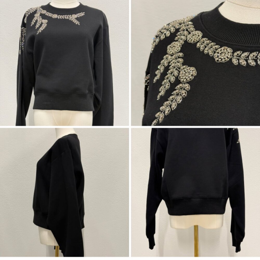 Sandro Women's Marceau Embellished Sweatshirt Size 34